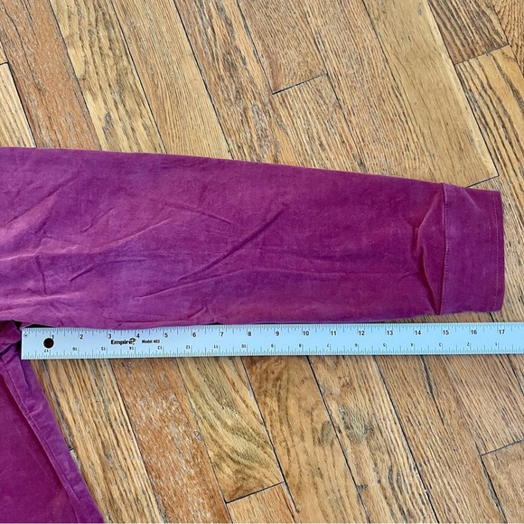 Vintage Norm Thompson Velour Button Up Jacket Purple Women’s‎ Large NWOT Pockets - Picture 12 of 12